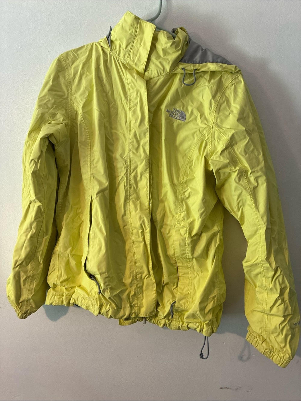 The North Face HyVent Waterproof Hooded Rain Jacket Yellow Women’s